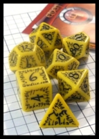 Dice : Dice - Dice Sets - Q Workshop Elven Yellow and Black - Ebay Jan 2014